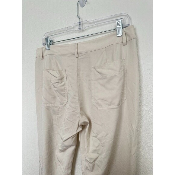 Vince Lyocell Tapered Cargo Pants Ivory White Slinky Workwear Women's Size 8 - Picture 7 of 9